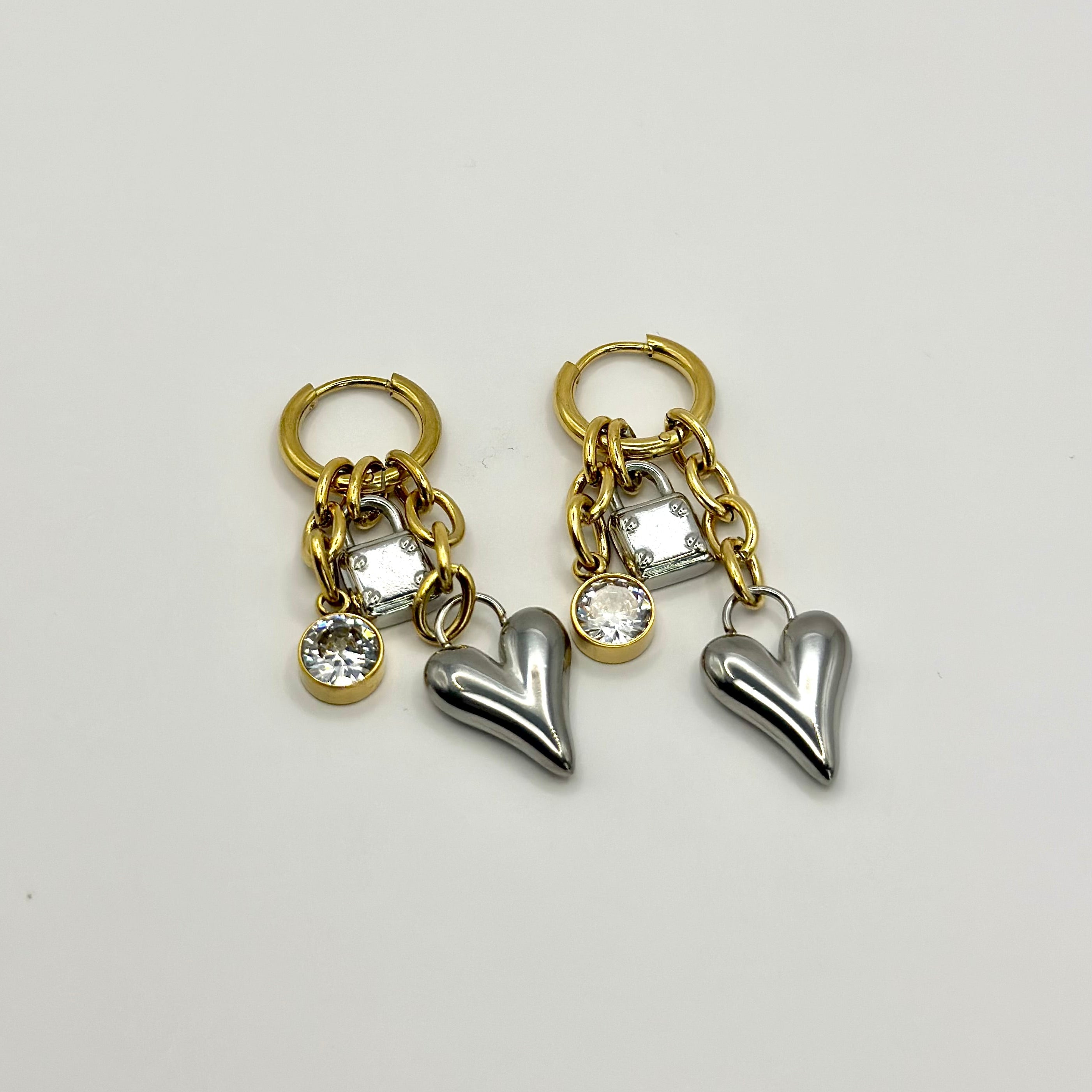 ORECCHINI ROMANTIC LOCK BICOLORE