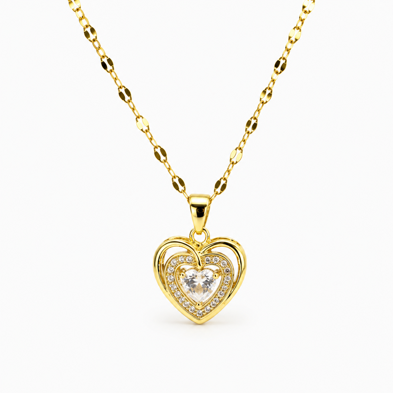 COLLANA CUORE PERLATO